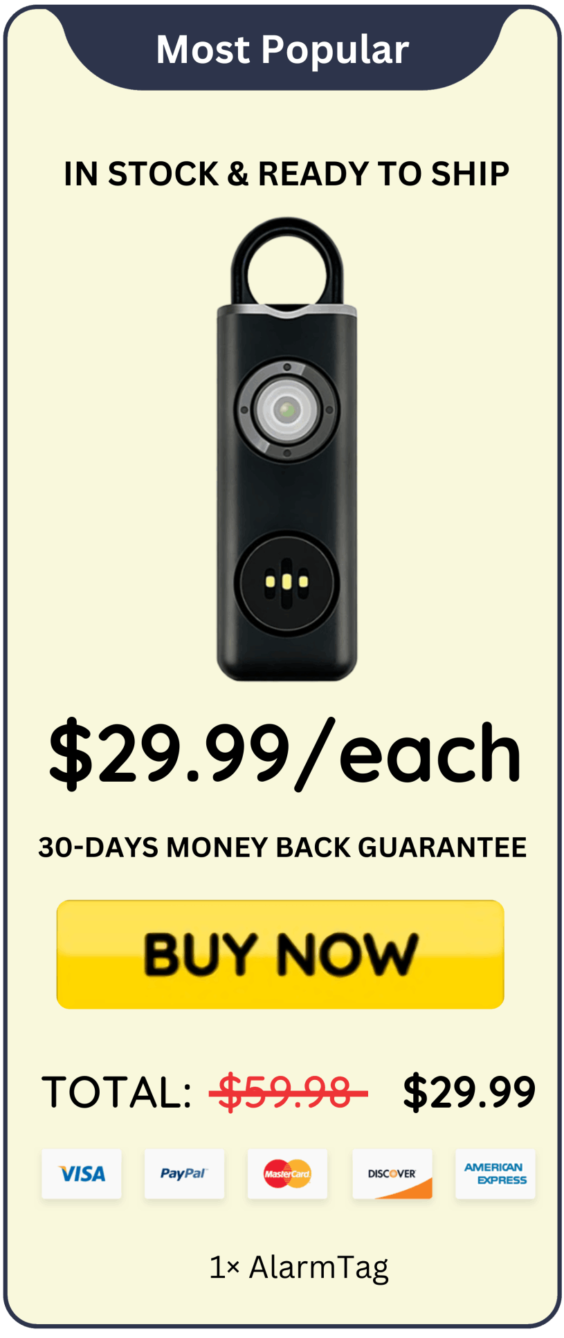 AlarmTag offer price 